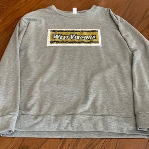 WV Mountaineers Grey Sequin Sweatshirt